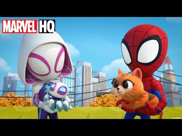 Meet Spidey and His Amazing Friends S2 Short #9 | When Ghosty Met TWIRL-E |@Disney Junior @Marvel HQ