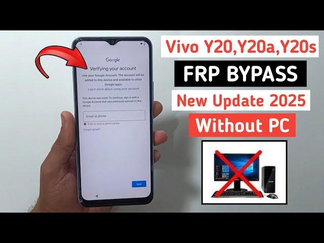 vivo y20 frp bypass 2025 || vivo y20 frp bypass || y20 frp bypass android 11,12 || Without Pc