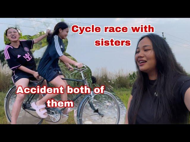 Speaking English challenge whole day|| Cycle race with sisters village vlog Arunachal Pradesh