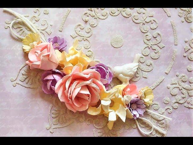 Розы. Мастер класс цветы из бумаги. Скрапбукинг, ч.9