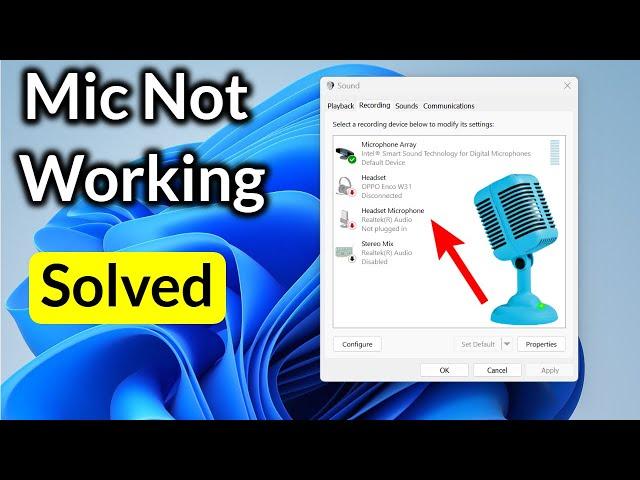 Fix Microphone Not Working on Windows 11