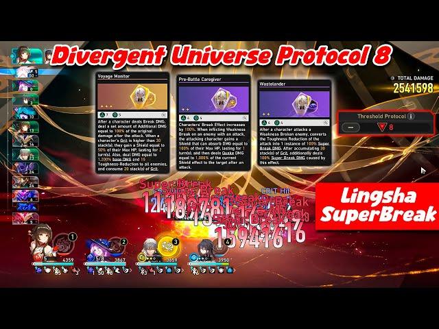 E0S0 Lingsha Super Break | Divergent Universe Protocol 8 | Honkai Star Rail 2.5