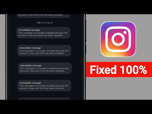 Instagram Unavailable message This message is no longer available because the account Problem Solve