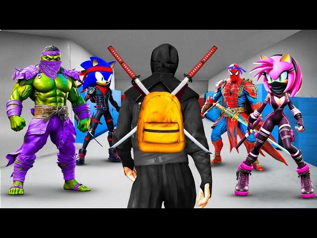 Joining NINJA SCHOOL In GTA 5!