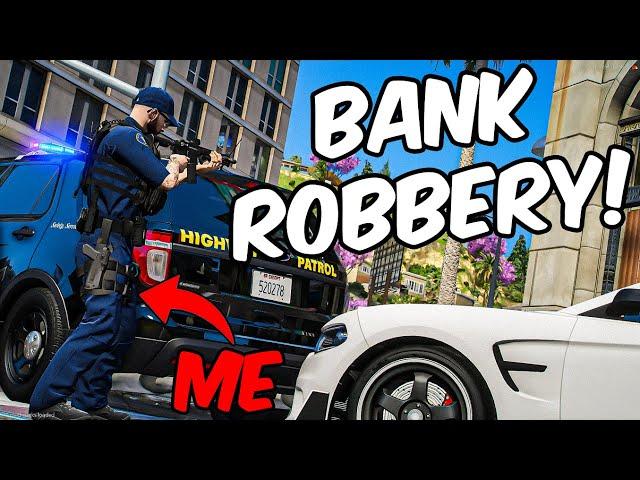 Bank Robbers Run Right Past Us in GTARP | DOJRP