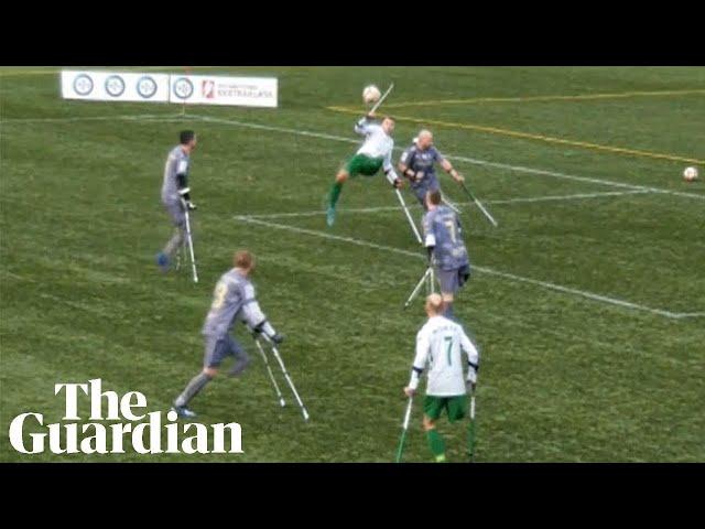 Marcin Oleksy scores amazing goal for Warta Poznan amputee football team