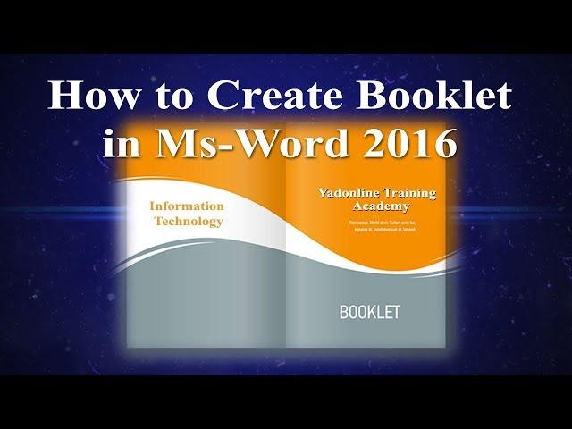 Creating Professional Booklet in ms word || How to Create Booklet in Microsoft word