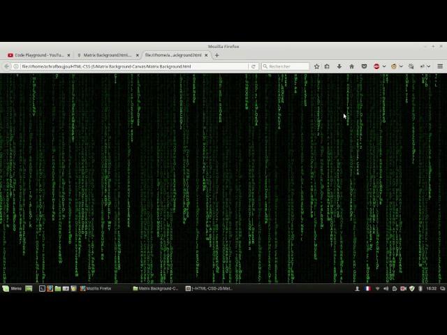 Code Playground : Matrix background ( HTML-CSS-JS )