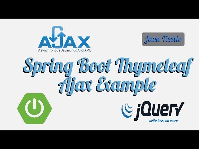 How to integrate JQuery Ajax POST/GET & Spring MVC | Spring Boot | Java Techie