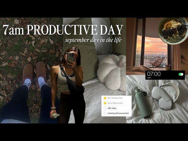 7AM PRODUCTIVE & COZY SEPTEMBER DAY | morning pilates, new podcast, what I'm reading 