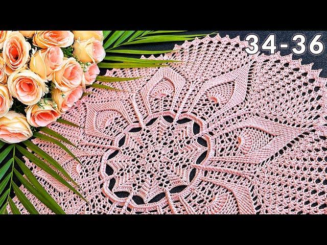 Crochet doily, Leila, 34-36