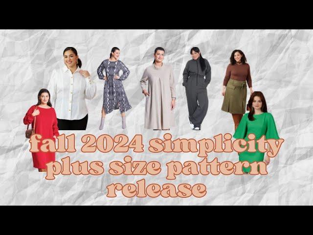 fall 2024 plus size simplicity patterns | aaronica sews