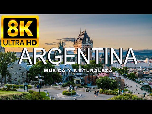 FLYING OVER ARGENTINA | Amazing beautiful natural landscape with relaxing music | 8K ULTRA HD VIDEO