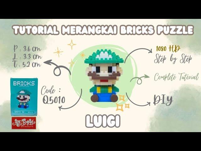 Tutorial DIY Micro Bricks Luigi Q5010 (zhiduopin) Mario's Friend | How To Build Luigi #PuzzLead