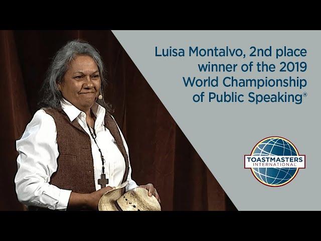 Luisa Montalvo, 2nd place winner of 2019 World Championship of Public Speaking®