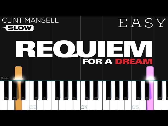 Requiem For A Dream | SLOW EASY Piano Tutorial