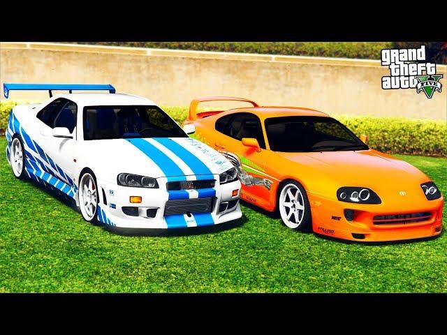 РЕАЛЬНАЯ ЖИЗНЬ В GTA 5 - ДРИФТ НА SKYLINE О'КОННЕРА И TOYOTA SUPRA ИЗ ФОРСАЖА! ВОТЕР