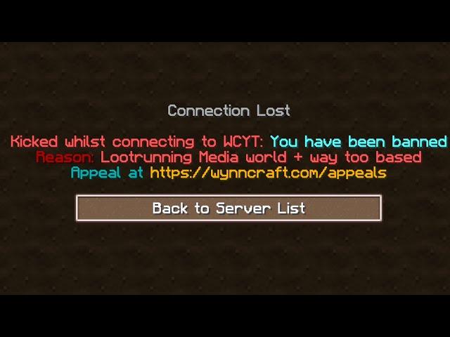 I got YOUTUBE Rank on Wynncraft and GOT BANNED