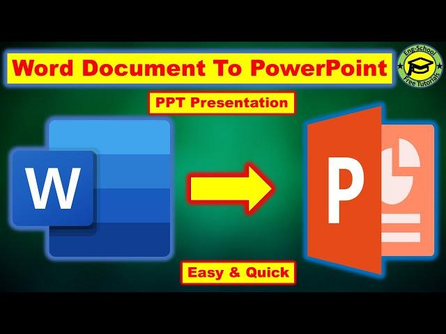 How to Convert Microsoft Word to PowerPoint Presentation | Word Document To PPT Presentation