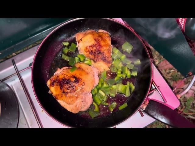 Chicken thighs and Alfredo