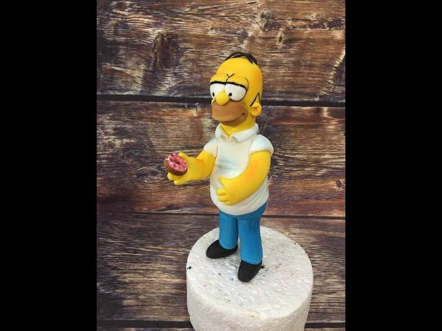 Гомер Симпсон из мастики / How To Make  Homer Simpson Cake Topper