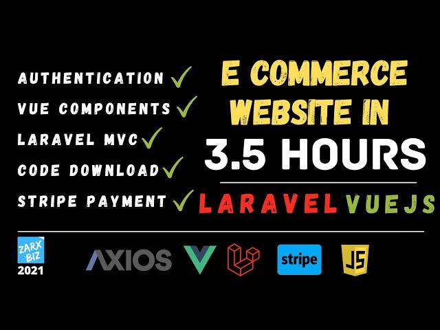 Ecommerce website in laravel and vuejs [ Easiest way For Beginners ] 2021