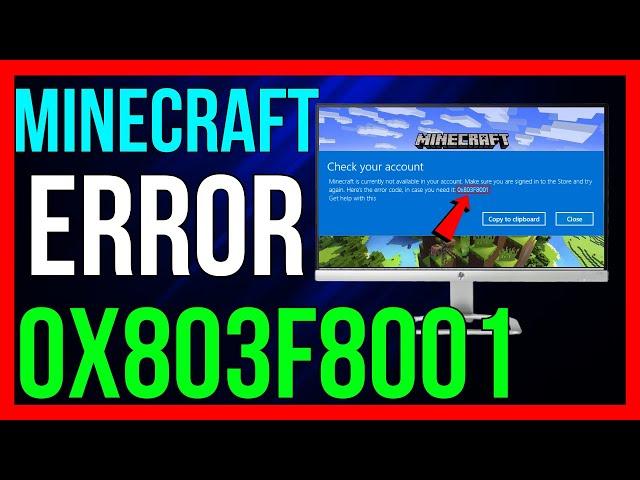 How to Fix Minecraft Launcher Error Code 0x803F8001 in 2024 - (VERY EASY!)