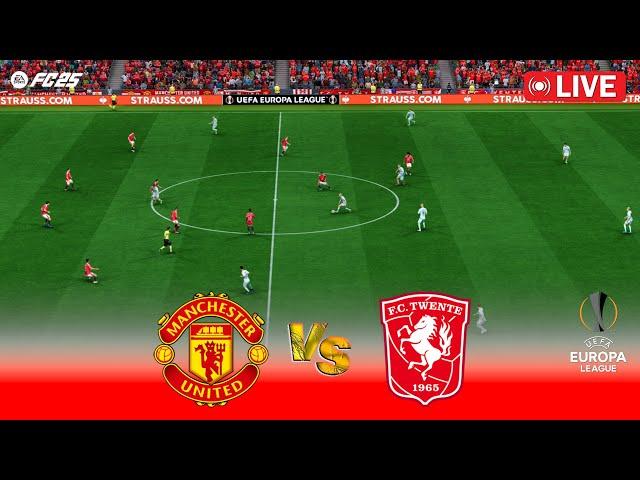  Manchester United vs Twente : LIVE - UEFA Europa League 24/25 | Full Match | FC 25 Game Simulation