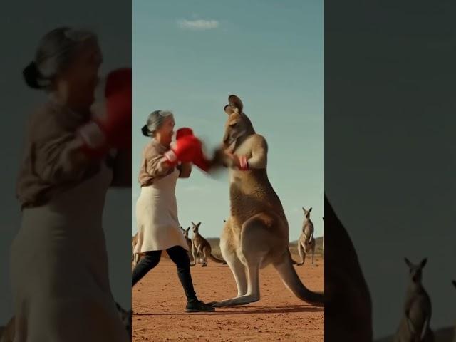 Grandma vs. Kangaroo – The Boxing Match #epicfighting #hailouai