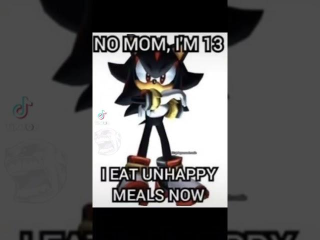 Shadow ONLY eats Unhappy Meals | #shorts #shadowthehedgehog #sonicthehedgehog #memes