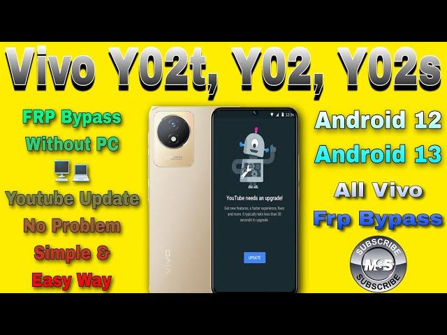 Vivo Y02t Frp Bypass Android 13 | Vivo Y02t Frp Bypass Android 12 | Talk Back Not Working |