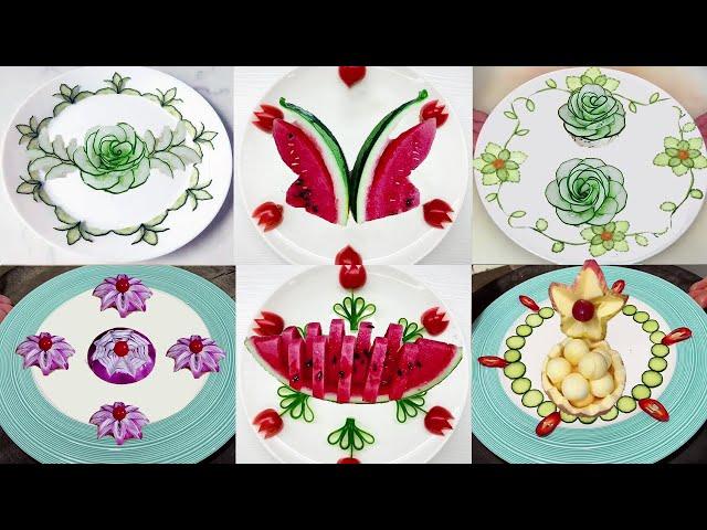 Amazing Knife Skills Create Unique Fruit Platters【Knife Craft Kitchen】