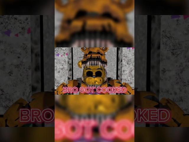 [FNAF] NIGHTMARE FREDBEAR BEATS UP WITHERED GOLDEN FREDDY #videogamecharacter #edit #fnaf