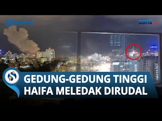 Iron Dome Jebol Lagi! Rudal Hizbullah Ledakkan Gedung gedung Pencakar Langit Haifa