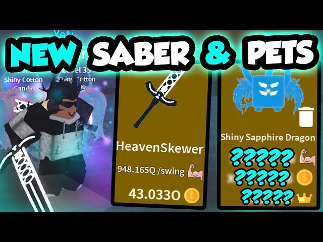 GETTING NEW BEST SABER & NEW PETS!! Update! | - Roblox Saber Simulator