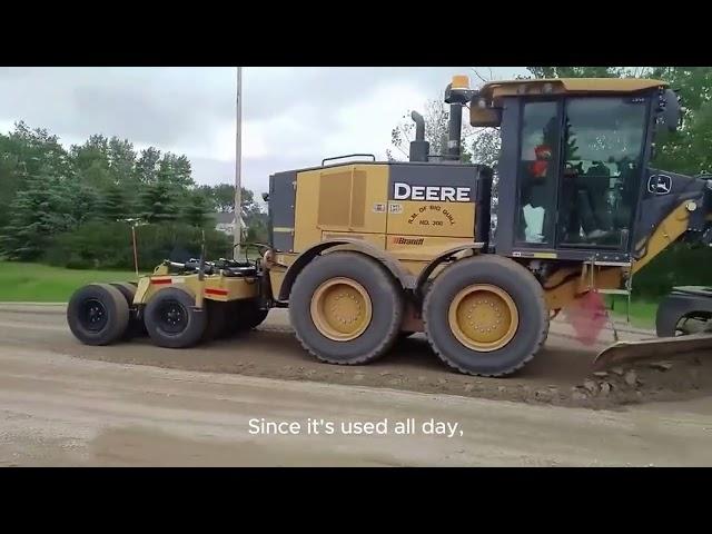 What is a road leveling machine? It levels roads with a blade and 12 tires | Life Science Simplified