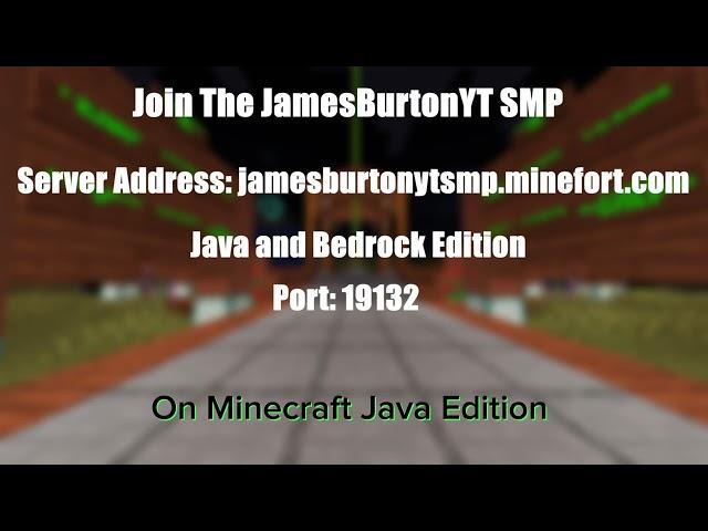 Join My Brand New SMP Survival Minecraft Server For Both Minecraft Edition