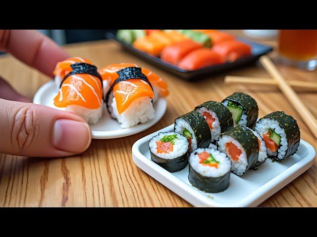 How To Make Miniature Sushi| ASMR Cooking Mini Food | Japanese Recipe