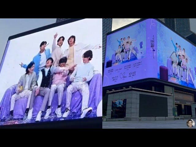 BTS Festa 2023 Project Billboard in Busan, Jungkook Throwing Away Jin Party Horn