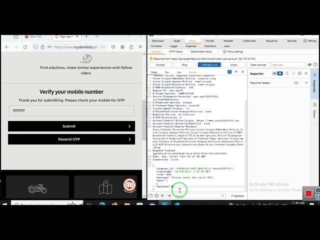 OTP Bypass Using Burp Suite