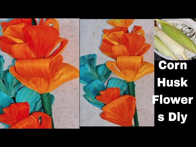 Corn Husk Flowers | Dly Craft ideas Best out of Waste |corn Flour|भुट्टे के छिलके से बनाये सुंदर फूल