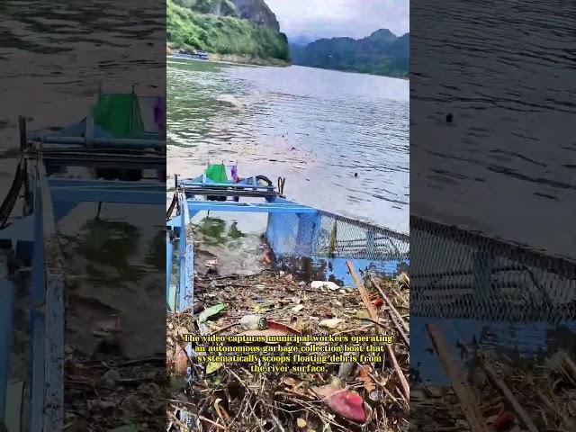 Aquatic Roomba: Watch This High-Tech Cleaner Devour River Trash Like a Hungry Shark!