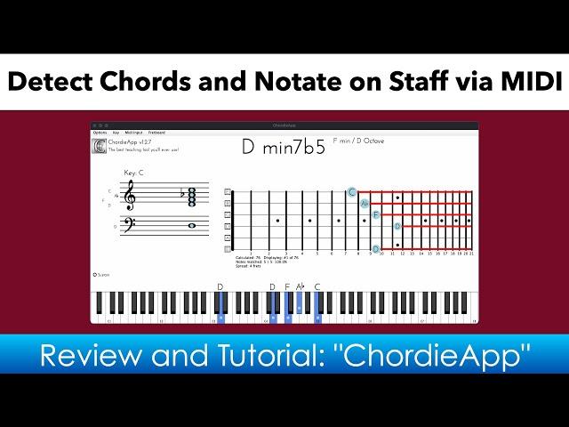 A Solution to Detect Chords / Notes Via MIDI (ChordieApp Review and Tutorial)