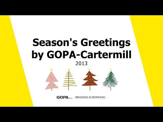 Season's Greetings by GOPA-Cartermill