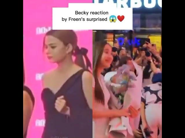 freenbecky becky reaction by freen surprised #freensarocha #short #viral