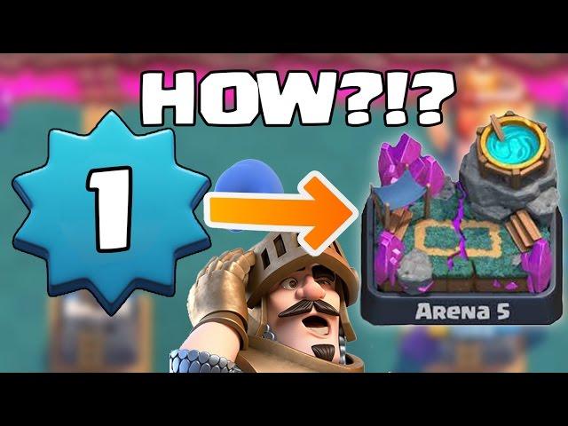 Clash Royale Level 1 World Record! IN SPELL VALLEY!!!