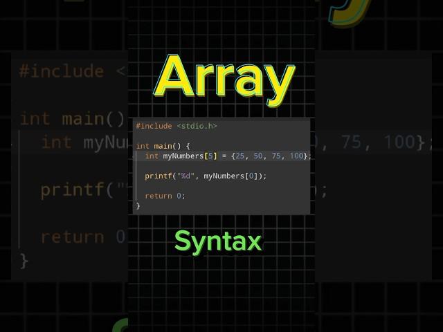 arrays in c language |#shorts#array#coding#engineering#software#engineering#pushpa#trending