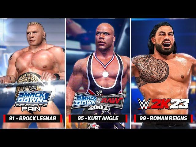 Highest Rated Superstars Of Every WWE Game! (SD! Here Comes The Pain - WWE 2K23)