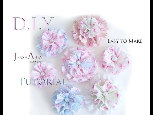 Quick & Easy JessaAbby Fabric Flower Tutorial!!!