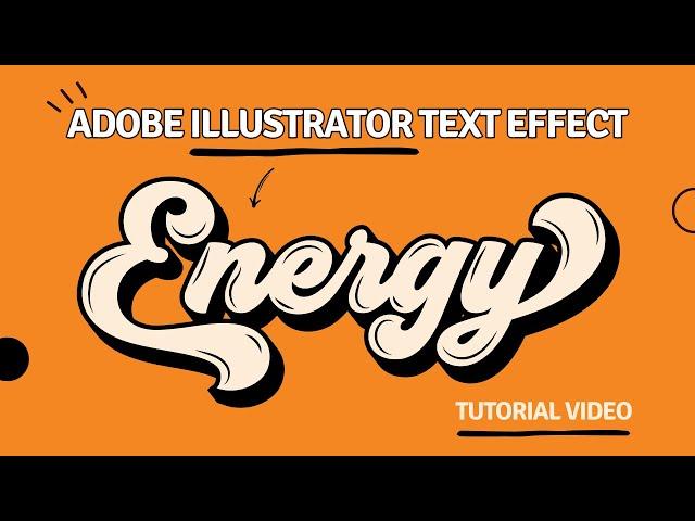 ADOBE ILLUSTRATOR - SUPER EASY TEXT EFFECT USING BLEND TOOL!